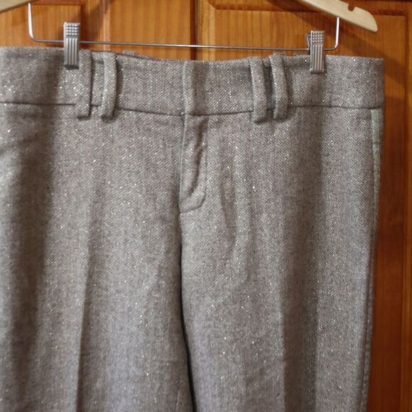 Laundry Vintage Herringbone Tweed Y2K Gold Sparkly Pants Trousers Career 12 - Picture 3 of 11